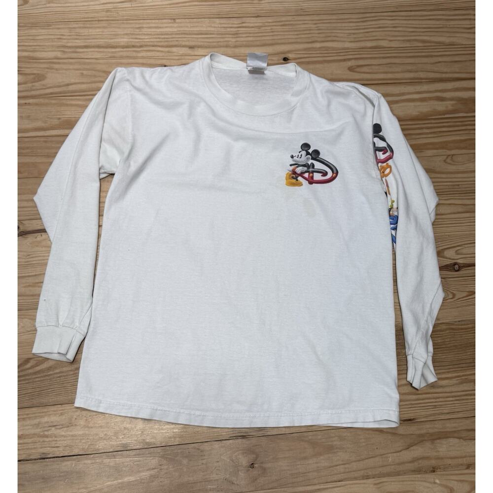 Walt Disney World White Mickey Mouse T-Shirt Unisex Size Medium Disney Store